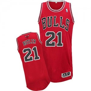 Chicago Bulls Jimmy Butler #21 Road Authentic Maillot d'équipe de NBA - Rouge pour Enfants