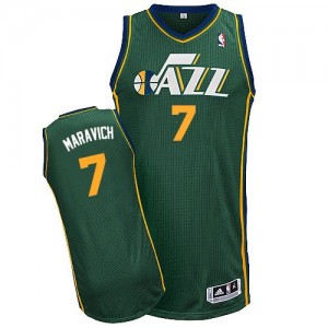 Utah Jazz Pete Maravich #7 Alternate Authentic Maillot d'équipe de NBA - Vert pour Homme