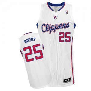 Los Angeles Clippers #25 Adidas Home Blanc Authentic Maillot d'équipe de NBA préférentiel - Austin Rivers pour Homme