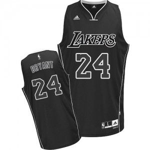 Los Angeles Lakers #24 Adidas Noir Blanc Swingman Maillot d'équipe de NBA Le meilleur cadeau - Kobe Bryant pour Homme