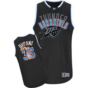 Oklahoma City Thunder Majestic Kevin Durant #35 Athletic Notorious Fashion Authentic Maillot d'équipe de NBA - Noir pour Homme