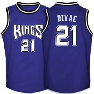 Sacramento Kings Vlade Divac #21 Throwback Swingman Maillot d'équipe de NBA - Violet pour Homme