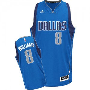 Maillot Adidas Bleu royal Road Swingman Dallas Mavericks - Deron Williams #8 - Femme