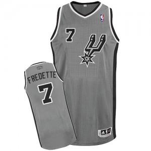 San Antonio Spurs Jimmer Fredette #7 Alternate Authentic Maillot d'équipe de NBA - Gris argenté pour Homme
