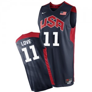 Maillot NBA Bleu marin Kevin Love #11 Team USA 2012 Olympics Swingman Homme Nike