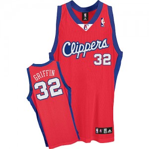 Maillot NBA Los Angeles Clippers #32 Blake Griffin Rouge Adidas Swingman Mesh Clippers On Front - Homme