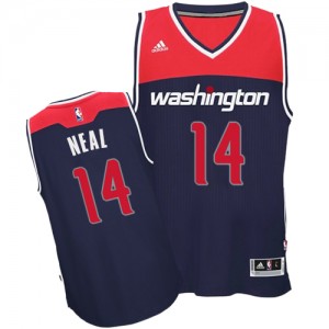 Maillot NBA Washington Wizards #14 Gary Neal Bleu marin Adidas Authentic Alternate - Homme