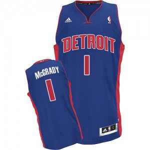 Maillot NBA Swingman Tracy McGrady #1 Detroit Pistons Road Bleu royal - Homme