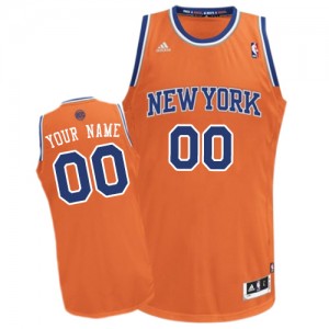 New York Knicks Personnalisé Adidas Alternate Orange Maillot d'équipe de NBA pour pas cher - Swingman pour Enfants