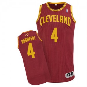 Maillot NBA Cleveland Cavaliers #4 Iman Shumpert Vin Rouge Adidas Authentic Road - Homme