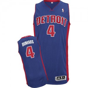 Maillot NBA Bleu royal Joe Dumars #4 Detroit Pistons Road Authentic Homme Adidas