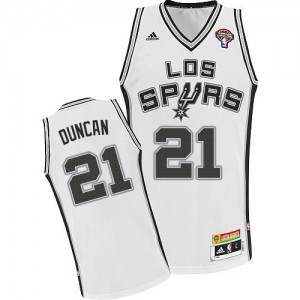 San Antonio Spurs Tim Duncan #21 Latin Nights Swingman Maillot d'équipe de NBA - Blanc pour Homme