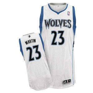 Maillot NBA Blanc Kevin Martin #23 Minnesota Timberwolves Home Authentic Homme Adidas