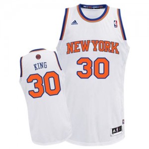 Maillot NBA Blanc Bernard King #30 New York Knicks Home Swingman Homme Adidas
