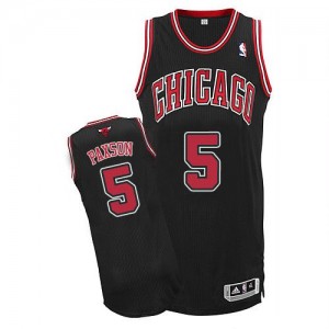Maillot NBA Noir John Paxson #5 Chicago Bulls Alternate Authentic Homme Adidas