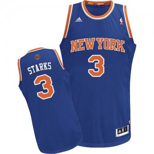 New York Knicks #3 Adidas Road Bleu royal Swingman Maillot d'équipe de NBA Expédition rapide - John Starks pour Homme