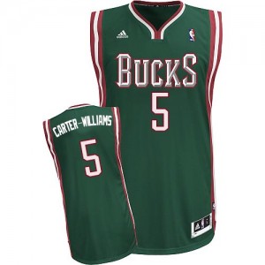 Milwaukee Bucks #5 Adidas Road Vert Swingman Maillot d'équipe de NBA pas cher - Michael Carter-Williams pour Homme