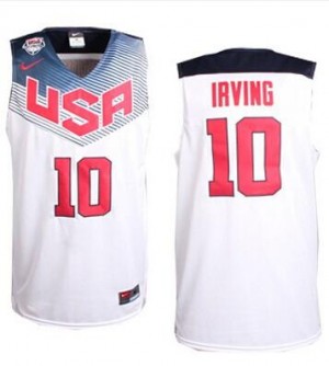 Maillot Nike Blanc 2014 Dream Team Swingman Team USA - Kyrie Irving #10 - Homme