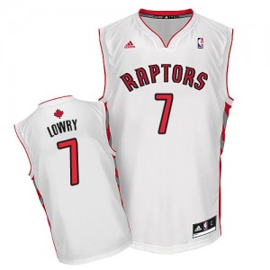 Maillot NBA Blanc Kyle Lowry #7 Toronto Raptors Home Swingman Homme Adidas