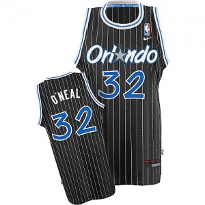 Maillot NBA Orlando Magic #32 Shaquille O'Neal Noir Nike Authentic Throwback - Enfants