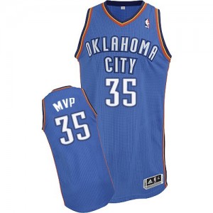 Maillot Adidas Bleu MVP Authentic Oklahoma City Thunder - Kevin Durant #35 - Homme