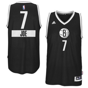 Maillot Adidas Noir 2014-15 Christmas Day Authentic Brooklyn Nets - Joe Johnson #7 - Homme