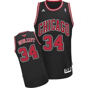 Maillot NBA Chicago Bulls #34 Mike Dunleavy Noir Adidas Swingman Alternate - Homme