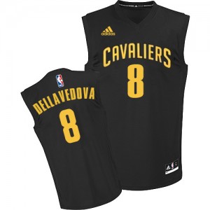 Maillot NBA Cleveland Cavaliers #8 Matthew Dellavedova Noir Adidas Authentic Fashion - Homme