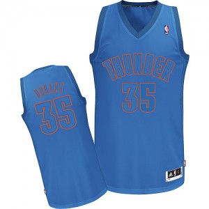 Oklahoma City Thunder Kevin Durant #35 Big Color Fashion Authentic Maillot d'équipe de NBA - Bleu pour Homme