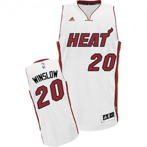 Maillot Adidas Blanc Home Swingman Miami Heat - Justise Winslow #20 - Homme