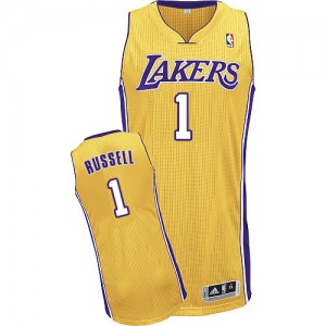 Maillot Authentic Los Angeles Lakers NBA Home Or - #1 D'Angelo Russell - Homme
