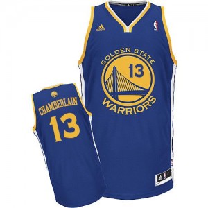 Maillot NBA Bleu royal Wilt Chamberlain #13 Golden State Warriors Road Swingman Homme Adidas
