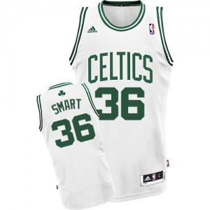 Boston Celtics Marcus Smart #36 Home Swingman Maillot d'équipe de NBA - Blanc pour Homme