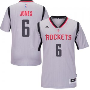 Maillot Adidas Gris Alternate Authentic Houston Rockets - Terrence Jones #6 - Homme