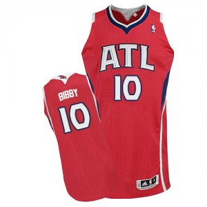 Maillot NBA Authentic Mike Bibby #10 Atlanta Hawks Alternate Rouge - Homme
