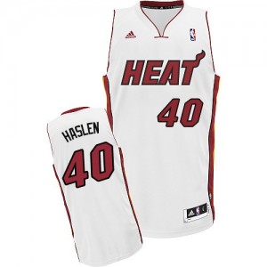 Maillot Adidas Blanc Home Swingman Miami Heat - Udonis Haslem #40 - Homme