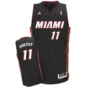 Miami Heat Chris Andersen #11 Road Swingman Maillot d'équipe de NBA - Noir pour Homme