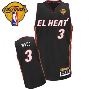 Miami Heat #3 Adidas Latin Nights Finals Patch Noir Authentic Maillot d'équipe de NBA en vente en ligne - Dwyane Wade pour Homme