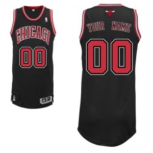 Maillot NBA Chicago Bulls Personnalisé Authentic Noir Adidas Alternate - Homme