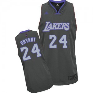 Los Angeles Lakers #24 Adidas Graystone Fashion Gris Swingman Maillot d'équipe de NBA 100% authentique - Kobe Bryant pour Homme