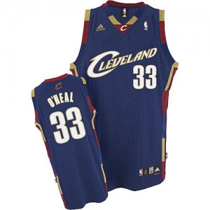 Cleveland Cavaliers #33 Adidas Throwback Bleu marin Swingman Maillot d'équipe de NBA Braderie - Shaquille O'Neal pour Homme
