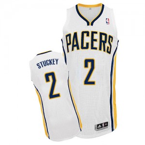Indiana Pacers Rodney Stuckey #2 Home Authentic Maillot d'équipe de NBA - Blanc pour Homme