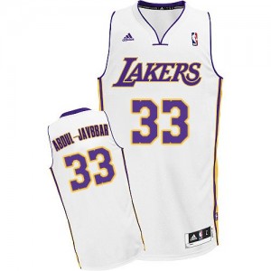 Maillot Adidas Blanc Alternate Swingman Los Angeles Lakers - Kareem Abdul-Jabbar #33 - Homme