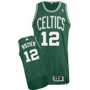 Maillot NBA Boston Celtics #12 Terry Rozier Vert (No Blanc) Adidas Authentic Road - Homme
