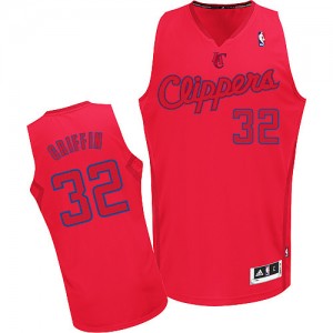 Maillot Adidas Rouge Big Color Fashion Authentic Los Angeles Clippers - Blake Griffin #32 - Homme