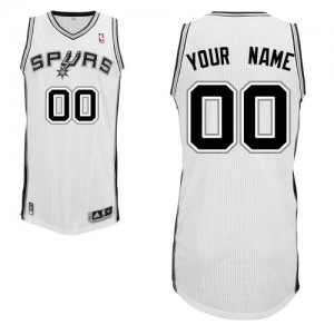 San Antonio Spurs Personnalisé Adidas Home Blanc Maillot d'équipe de NBA Discount - Authentic pour Homme