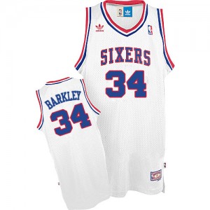 Maillot NBA Swingman Charles Barkley #34 Philadelphia 76ers Throwback Blanc - Homme