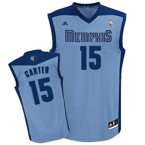 Memphis Grizzlies #15 Adidas Alternate Bleu clair Swingman Maillot d'équipe de NBA vente en ligne - Vince Carter pour Homme