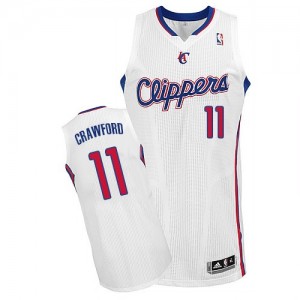 Maillot Adidas Blanc Home Authentic Los Angeles Clippers - Jamal Crawford #11 - Homme