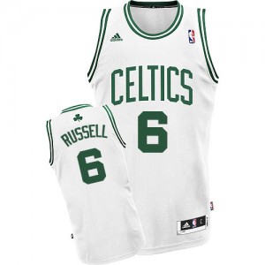 Maillot NBA Blanc Bill Russell #6 Boston Celtics Home Swingman Homme Adidas